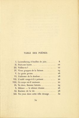 Table des matières