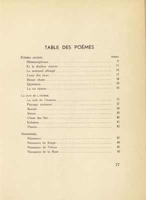Table des matières