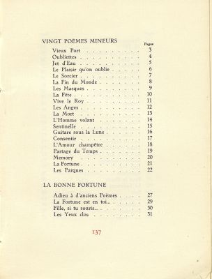 Table des matières