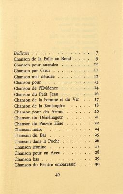 Table des matières