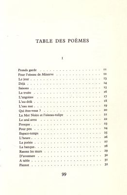 Table des matières