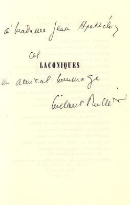 Dédicace de Trolliet à Jean Apothéloz