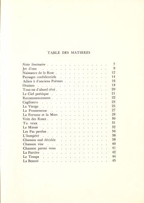 Table des matières