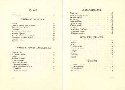 Table des matières