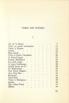 Table des matières