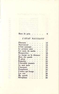 Table des matières