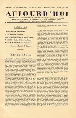 N° 109,31 décembre 1931